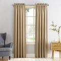 Room-Darkening Rod Pocket Curtain Panel for Windows