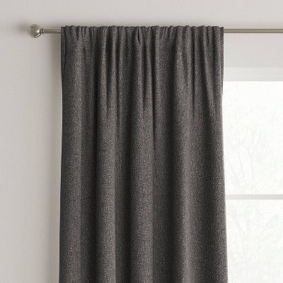 Single Room-Darkening Heathered Curtain Panel for Bedroom