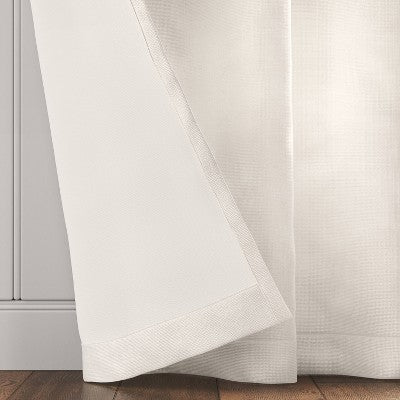 Light-Filtering Pebbled Satin Curtain Panels Set