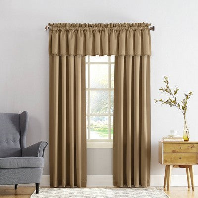 Room-Darkening Rod Pocket Curtain Panel for Windows